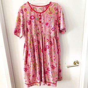 OILILY Girls Floral loose shift Dress L